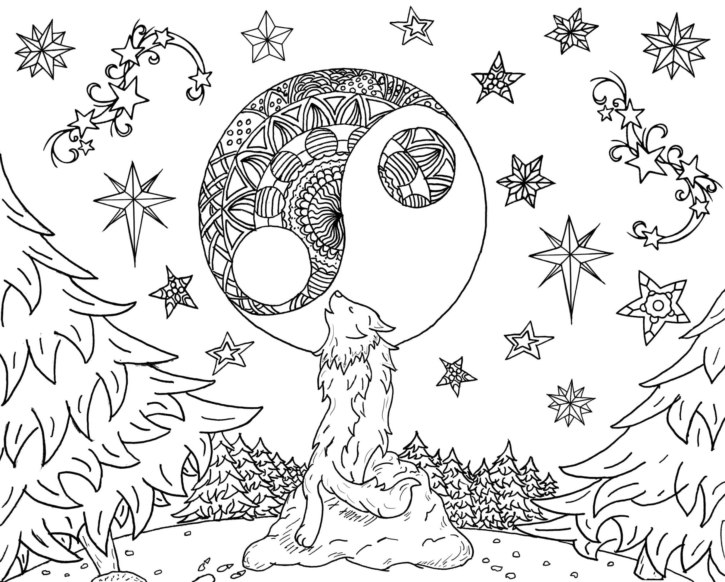 Mandalas Loup 43
